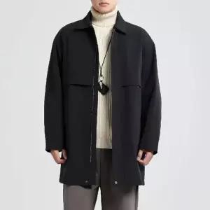 픽호샵 하프 남친 면 가을 키작남 코트 트윌 트렌치 기장 꾹3