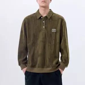 픽호샵 남성 가을 캐주얼 카라넥티 상의 빅사이즈 긴팔 폴라 루즈핏 키작남 셔츠 헤비 스타일 꾹3