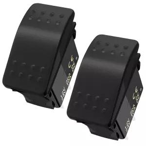 Joinfworld 로커 스위치 12V 해상 보트 2핀 20A SPST 켜기 토글 끄기 자동차 UTV용 방수 12볼트