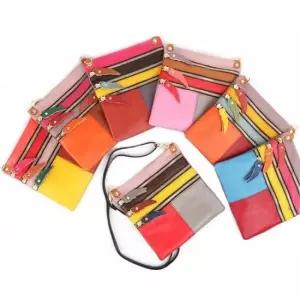 SN81 가죽 미니 크로스백 핸드폰 보조백 지갑 랜덤