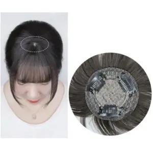 피스 부분 보정 변신 가발 헤어 자연스러운 가발 얼굴형 똑딱이 뱅 헤어 여성용 앞머리 앞머리 프렌치 소품