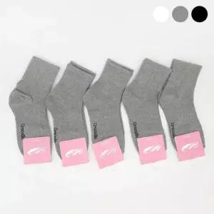여성 밴딩 중목양말 5켤레묶음 깔끔한 클래식 여성 밴딩