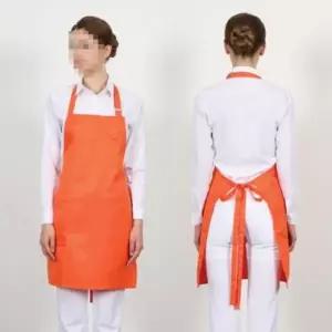 ( )오렌지 목걸이형 목끈 조절 앞치마 홀 앞치마 식당 매장 홀서빙 앞치마 유니폼 카페