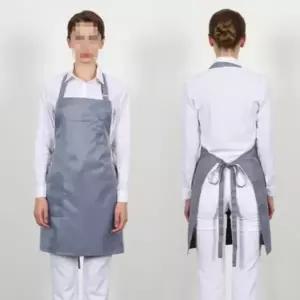 ( )그레이 목걸이형 목끈 조절 앞치마 홀 앞치마 식당 매장 홀서빙 앞치마 유니폼 카페
