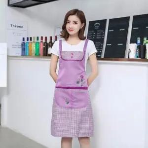 D 앞치마 주방 카페 공방 식당 다용도 원피스 앞치마 작업용 미용실
