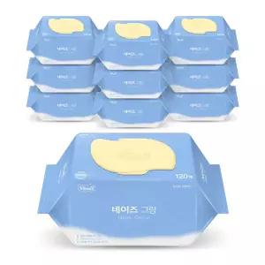 [잘풀리는집] 네이즈 그랑 120매 X 10개 엠보싱 물티슈