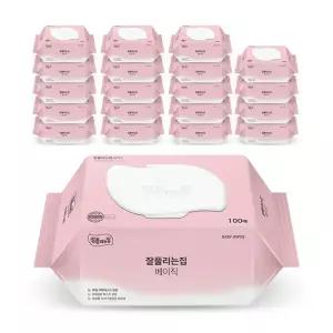 [잘풀리는집] 베이직 100매 X 20개 물티슈