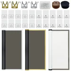 우홈 106 PCS 꽃 포장지 꽃다발 다이아몬드 핀 리본이 달린 방수 꽃집용 DIY