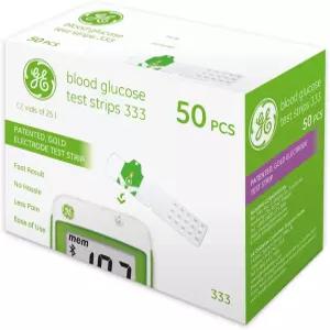 GE333TS 혈당 검사 스트립 50개 팩 금 전극 특허받은 구조