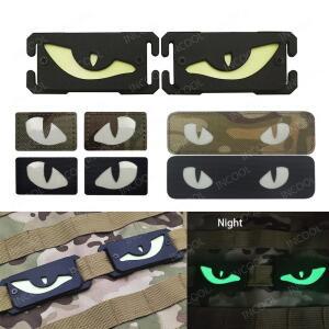 고양이 눈은 어두운 패치에 빛납니다. 모자 헬멧 유니폼 배낭에 적용된 적외선 IR 반사 고무