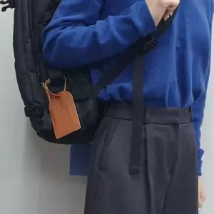 [하프클럽/]골프백 캐리어 커버형 네임택 브라운