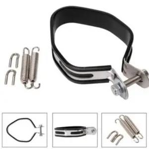 오토바이 액세서리 배기 클램프 육각형 스테인리스 밴드 안전한 장착 호환 가능 혼다용 성능 향상