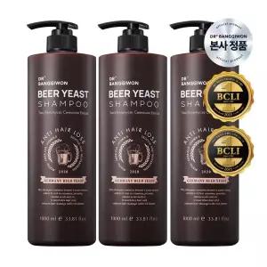 [탈모샴푸 1등] 닥터방기원 맥주효모 탈모샴푸 1L x 3개 대용량