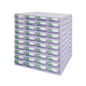 [국내생산 완제품] 투명수납함 40칸(소형) 플라스틱서랍장 소품정리함