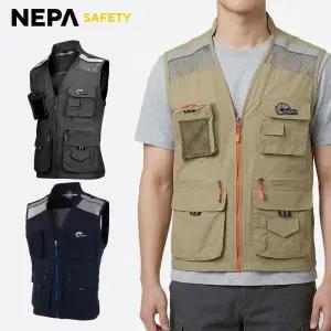 네파 세이프티 망사 통풍 메쉬 신호수 배달용 안전조끼 작업조끼 등산 낚시 현장