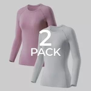 테슬라 기모 내의 내복 언더레이어 라운드 긴팔 2팩 TM-XUD74