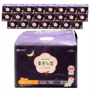 좋은느낌 오리지널 맥시슬림 오버나이트 14매 x24개 - 1박스 생리대