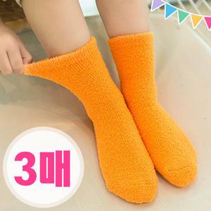 어린이 무지수면양말 겨울양말 3족 남아 여아