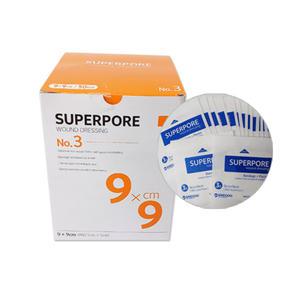 밴드골드 슈퍼포아 드레싱밴드 운드드레싱 NO.3(3호) 9cm x 9cm 50매입