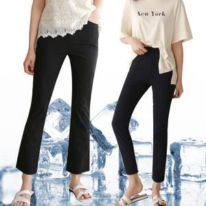 여성 아이스 바지 밴딩 슬랙스 여름 냉장고 팬츠 빅사이즈 55 66 77 88 99