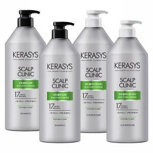 케라시스 두피 클리닉 샴푸, 980ml, 2개 + 린스, 980ml, 2개