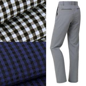 아이스 밴딩 체크 남성 골프 웨어 바지 여름 남자 캐주얼 팬츠 스판 정장 신사 시원한