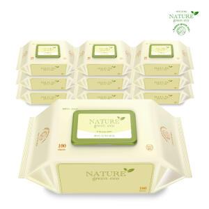 네이처 그린 에코 클래식 엠보 초순수 물티슈 (55gsm) 100매 10팩 20팩 캡형