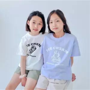 상상주니어 여아용 오버핏 아이스크림 반팔 티셔츠