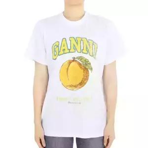 디몬트 가니 여성 피치 그래픽 프린트 반팔(화이트) T3529 151