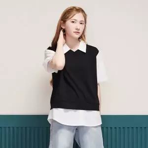 [에꼴리에] 여자 여름이월 4.5부브이넥셔츠레이어드티(25B5454)