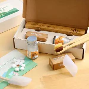 몽투샵 친환경 휴대용 세트 고체치약 대나무칫솔 각인 답례품