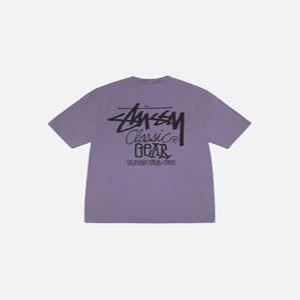 스투시 클래식 기어 피그먼트 다이드 반팔 티셔츠 그레이프 보라 1905084