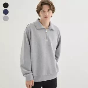 [롯데백화점]게스 남녀공용 세미오버핏 반집업 맨투맨 MP3K9445