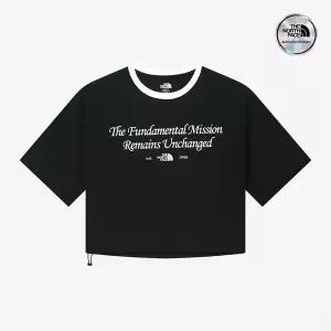 [노스페이스] [노스페이스 공식] NT7UR37J 화이트라벨 여성 아이라 반팔 라운드티_BLACK