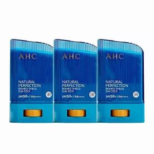 AHC 내추럴 퍼펙션 더블 쉴드 선스틱 22g (SPF 50+) 파랑색 3개
