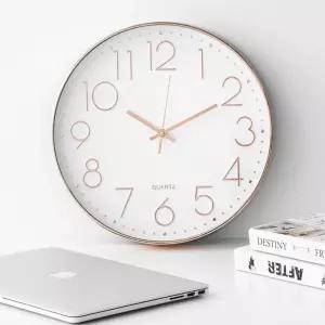 심플 무소음 벽시계 원형 인테리어 소품/가벼운/벽시개/아나로그/벽거리/벅시계/무브먼트/레트로/벽걸이