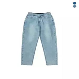 [닉스][NIX]여) 린넨데님 M톤ICE톤 워싱 12인밴딩 테이퍼드 (25년) (HNTMCDT540M)