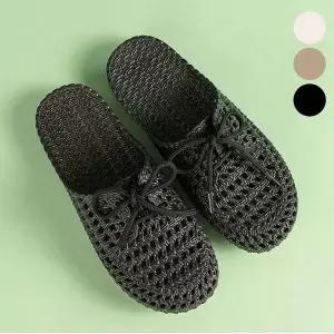 리본 젤리 시원한 여자 EVA 뮬 슬리퍼 메쉬 짜임