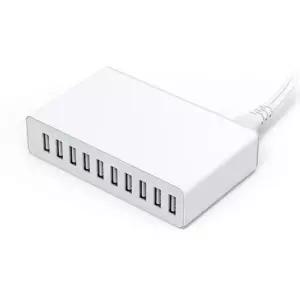 10포트 전원 멀티충전기 유럽규격 10구 고속충전기 아이폰 태블릿 게임기충전기 화이트 E529