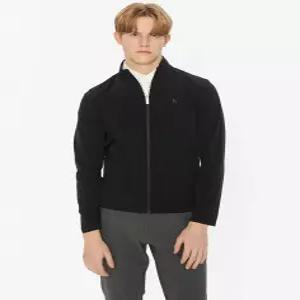 헤지스 골프 남성 25SS [스테디셀러] 블랙 로고프린트 점퍼 WPJU5B301BK