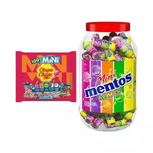 농심 츄파춥스 미니 100입, 1개 + 미니 뉴레인보우 1000g, 100입, 1개