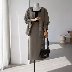 (안나앤플러스) 엘른 노카라 자켓 세트[세트ED530] 빅사이즈