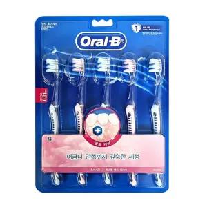 오랄비 초미세모 벨벳 5입/칫솔/대용량/초미세/치솔/초극세모/고급/미세/리필/고탄력/부드러운모/크로스