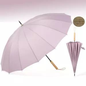 각인 인쇄 파스텔 컬러 우드 핸들 장우산/고급/암막/장대/햇빛/자외선/차단/튼튼한/우산/선물/골프/초대형