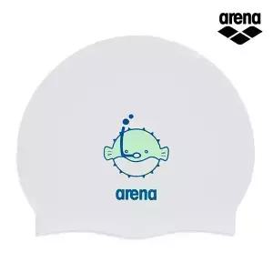 [아레나수영복] 푸피바다탐험 실리콘수모 A6AC1AC12WHT