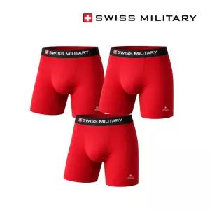 스위스밀리터리 남자팬티 롱 드로즈  속옷/ 레드 [3개]