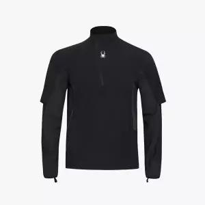 [롯데백화점]스파이더 남성 러닝 하이브리드 하프집업 티셔츠 SPHPCNRL232MBLK