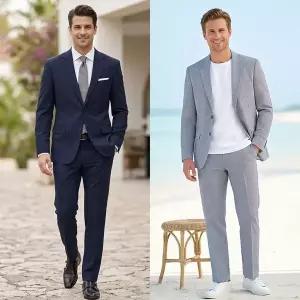 [하프클럽/쟌피엘]쟌피엘 시어서커쿨링 셋업슈트 여름 정장세트 마이