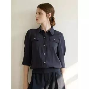 [마르조]1종] 카라 시보리 블라우스_MCMFB931