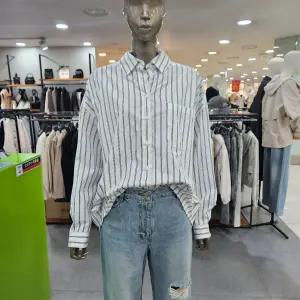 시슬리/애플아울렛/직수입 스트라이프 루즈핏 셔츠 5S-5LKYLQ08H